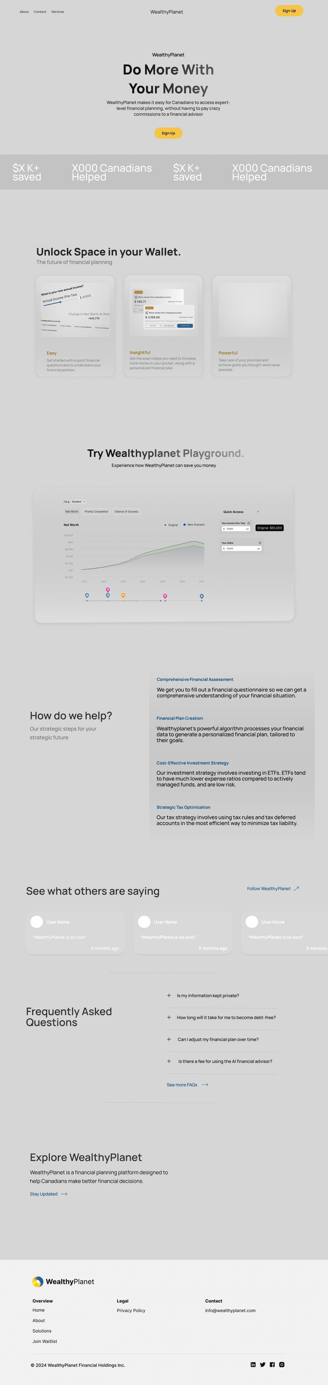 wealthyplanet user persona