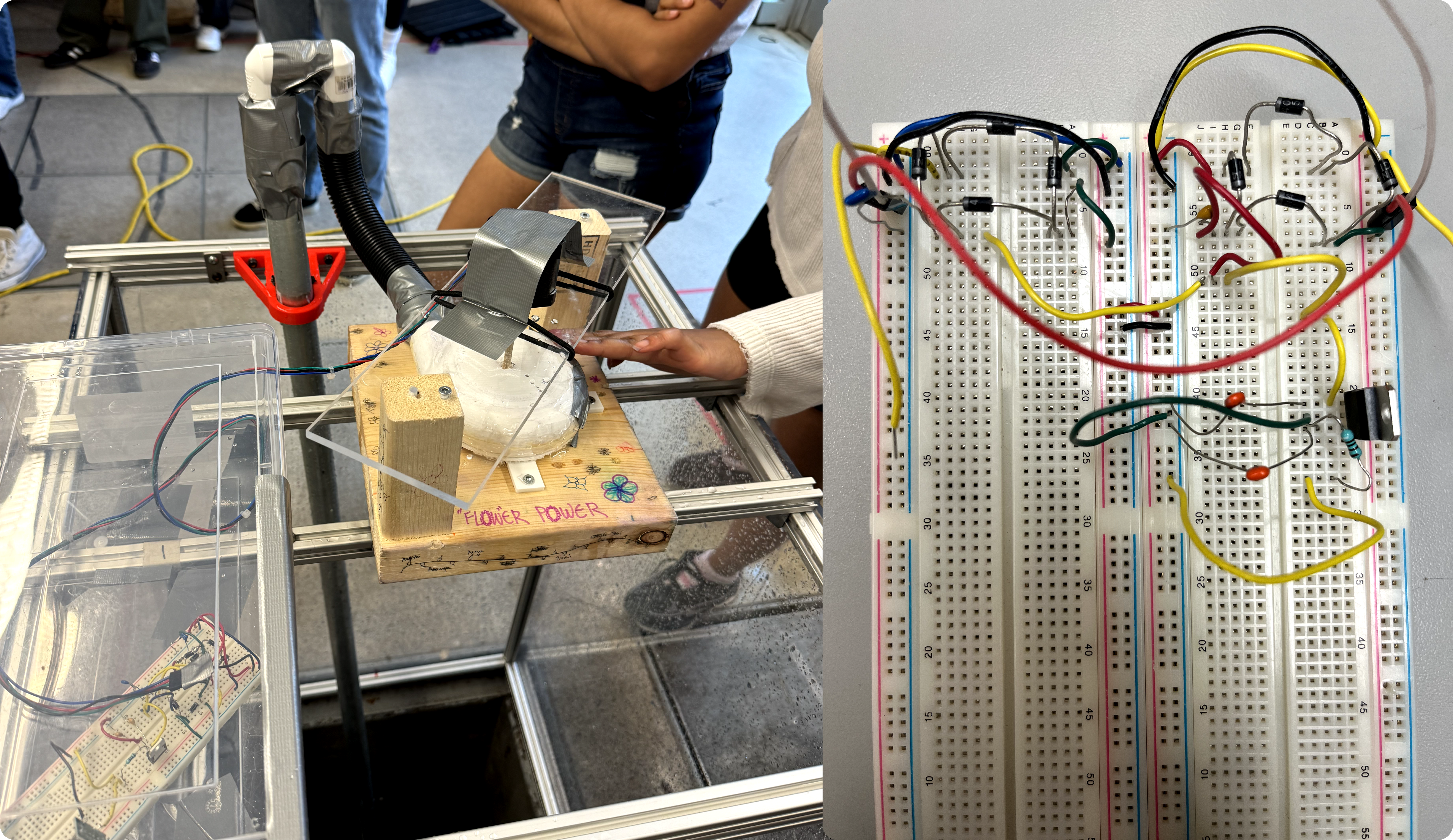Image of the electro-mechanical system built.
